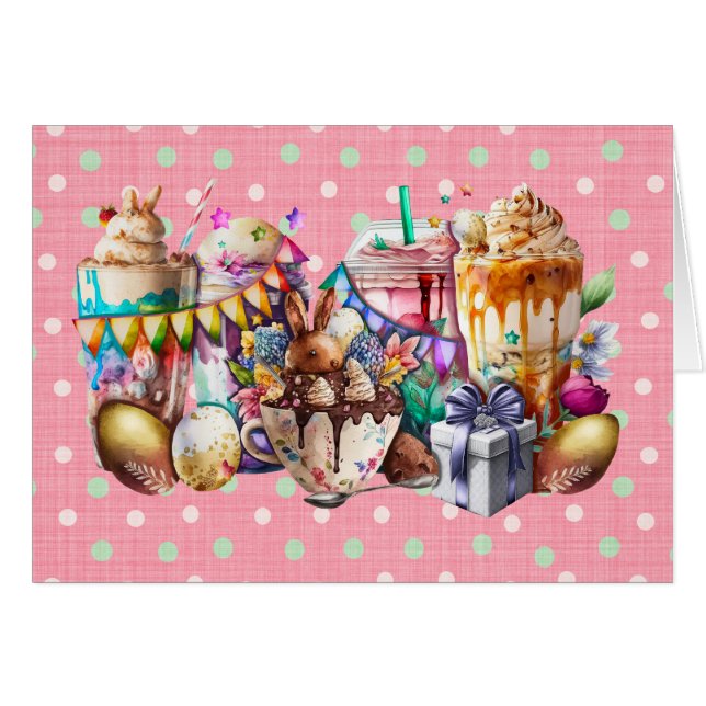 Bebidas de café Fancy Bunny de Pascua (Anverso (Horizontal))