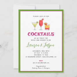 Bebidas de cóctel Invitación a la ducha de las par