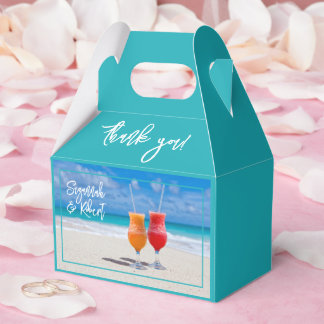 Bebidas de playa Gracias Cajas Favor de la Boda