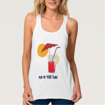 Bebidas de sol y verano camiseta de playa divertid