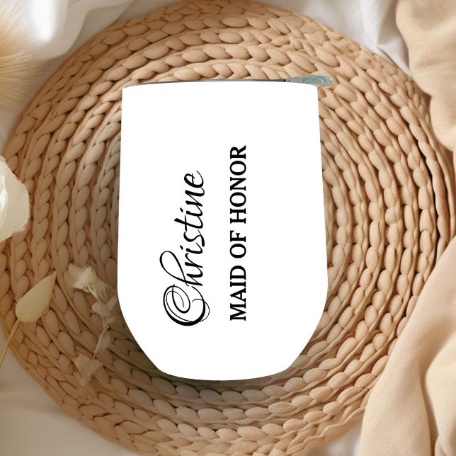 Bebidas de vino de la dama de honor personalizadas (Subido por el creador)