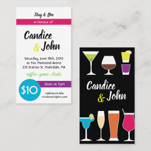 Bebidas del bar Stag and Doe Jack and Jill Tickets