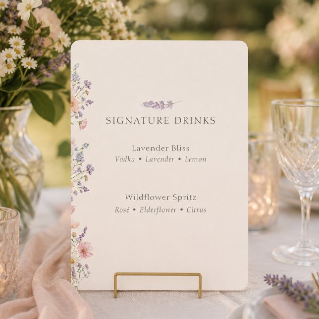 Bebidas Destacadas Bodas de Flores Silvestres Bohe (Bohemian Wildflowers Signature Drinks Wedding)
