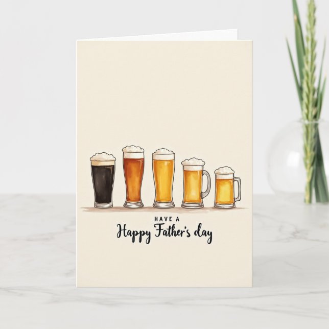 Bebidas Dulces Tarjeta del Día del Padre (Anverso)