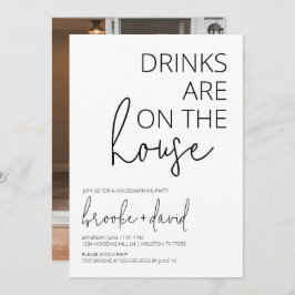 Bebidas En La Invitación Al Calentamiento De Casa