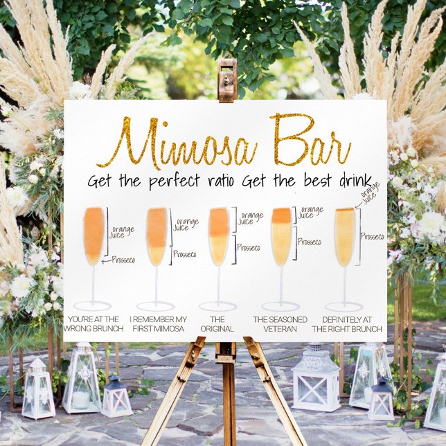 Bebidas para Brunch en la Barra de Mimosa Señal de (Subido por el creador)