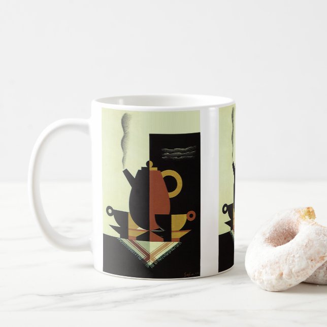 Bebidas Vintage Beverages Coffee Pot con tazas (Con donut)