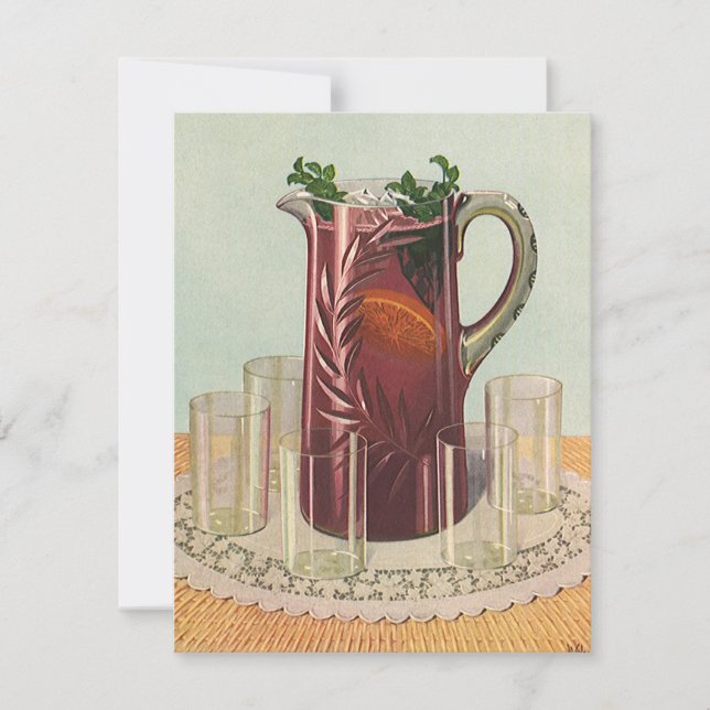 Bebidas y refrescos vintage, jarra de sangría (Anverso)