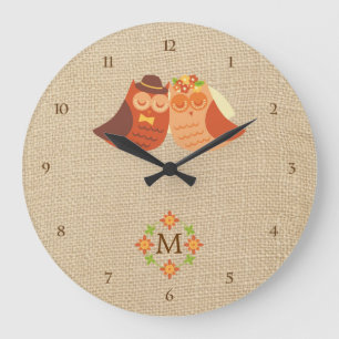 Bechuzas de ave en el Reloj Monográfico Burlap