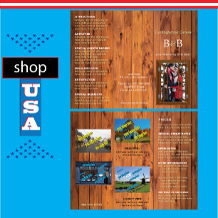 Bed and Breakfast Trifold Folleto cerezo rústico