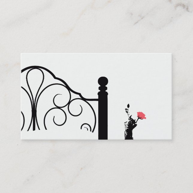 Bed & Breakfast Tarjeta de visita Rosa rosa (Anverso)