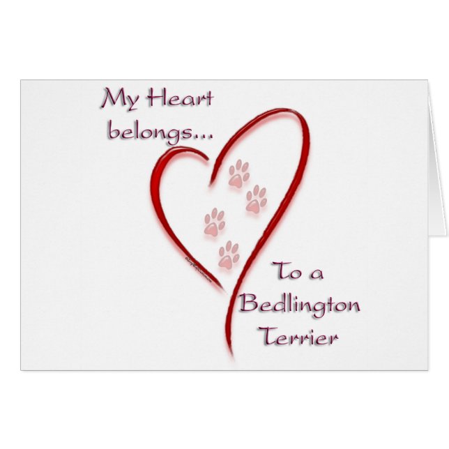 Bedlington Terrier Heart Pertenece (Anverso (Horizontal))