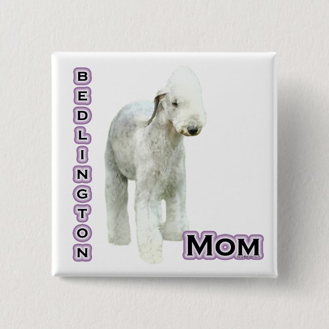 Bedlington Terrier Mom 4 - Botón (Anverso)