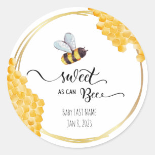 Bee Baby Shower Pegatina