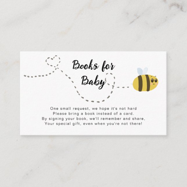Bee Books para la tarjeta de solicitud de gabinete (Anverso)