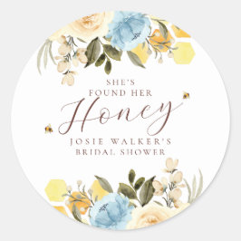 Bee Bridal Shower Classic Round Pegatina