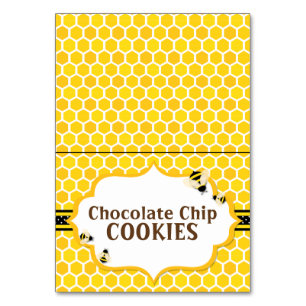 Bee Bumblebee - Tarjeta de mesa de carpas amarilla