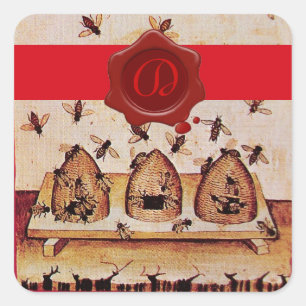BEE DE MIEL, SELLO DE CERVAS ROJAS Y MONOGRAMA DE 