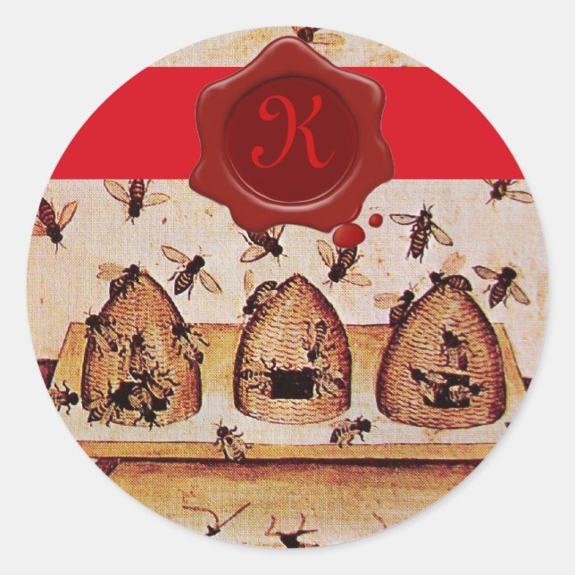 BEE DE MIEL, SELLO DE CERVAS ROJAS Y MONOGRAMA DE  (Anverso)