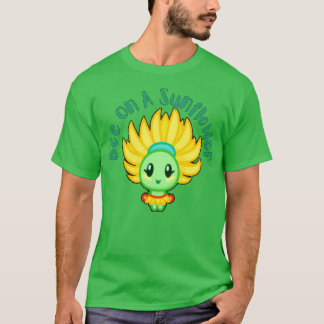 Bee En Una Camiseta Fresca De Girasol