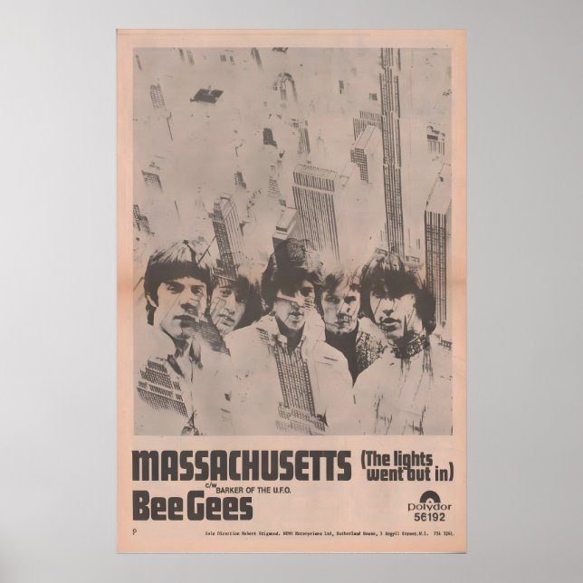 BEE GEES - Póster 1967 original NME (Frente)
