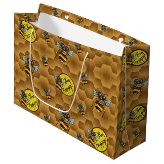 ¡Bee Happy! Bolsa de regalo grande de miel de abej