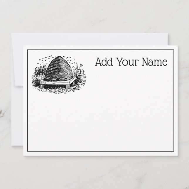 Bee Hive y Abejas #1 Vintage heráldico (Anverso)