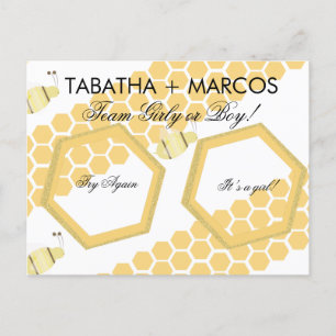 Bee Honey Baby Género Revelar Tarjeta de rayado DI