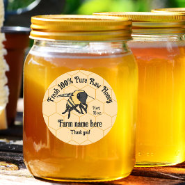Bee Honeycomb Beekeeper Honey Farm Pegatina