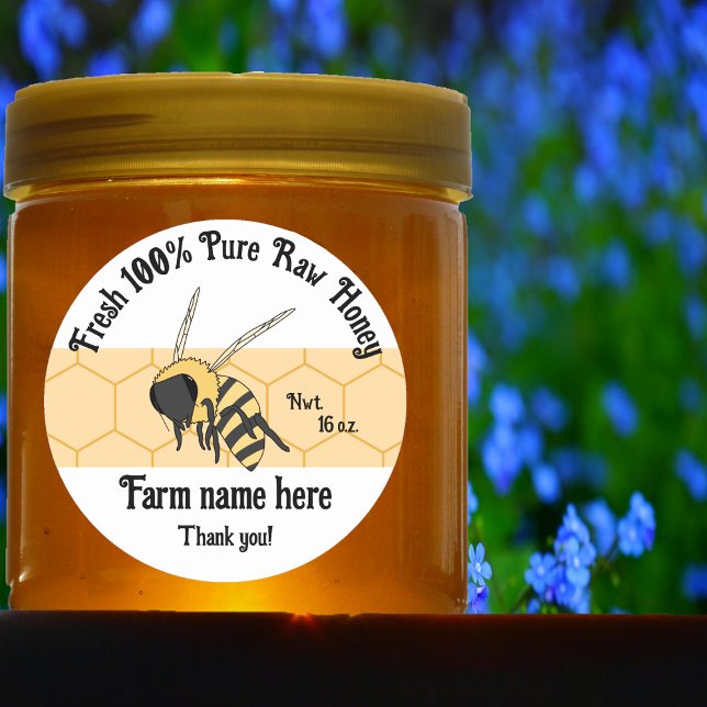 Bee Honeycomb Beekeeper Honey Farm Pegatina (Subido por el creador)