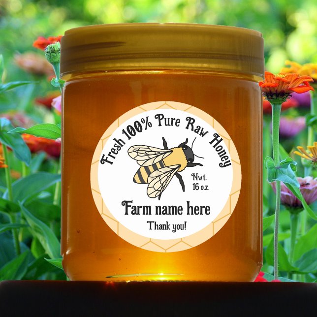 Bee Honeycomb Beekeeper Honey Farm Pegatina (Subido por el creador)