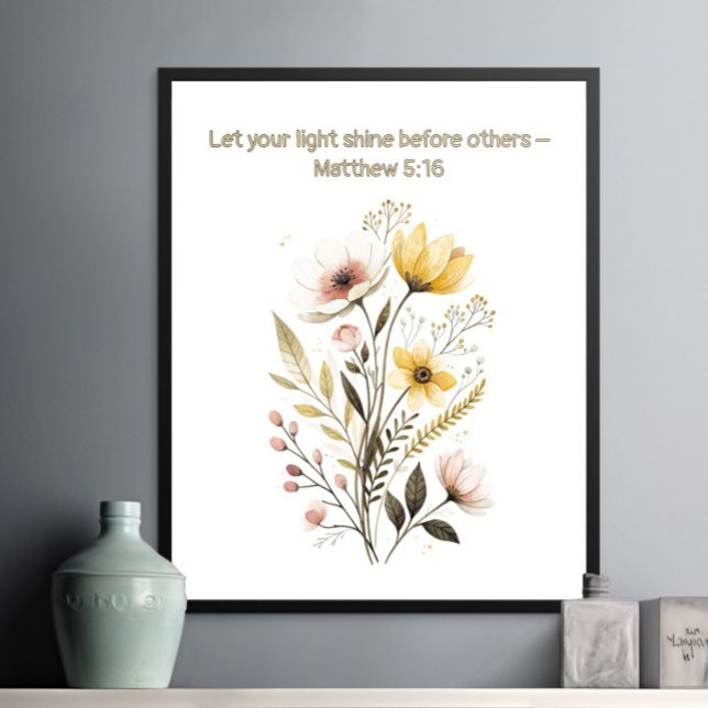 Bee Inspiradora Biblia Cuta Bee Arte Pared Verse (Subido por el creador)