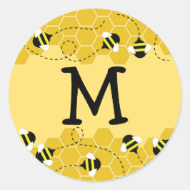 Bee Kid Cute Beehive Nombre Sello para sobres Pega