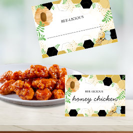 BEE-licious Blank Food Tent Card