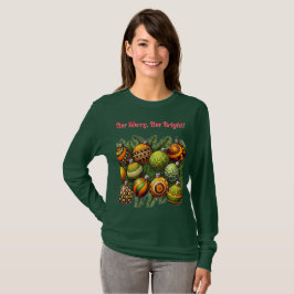 ¡Bee Merry, Bee Bright! | Camiseta de ornamento de