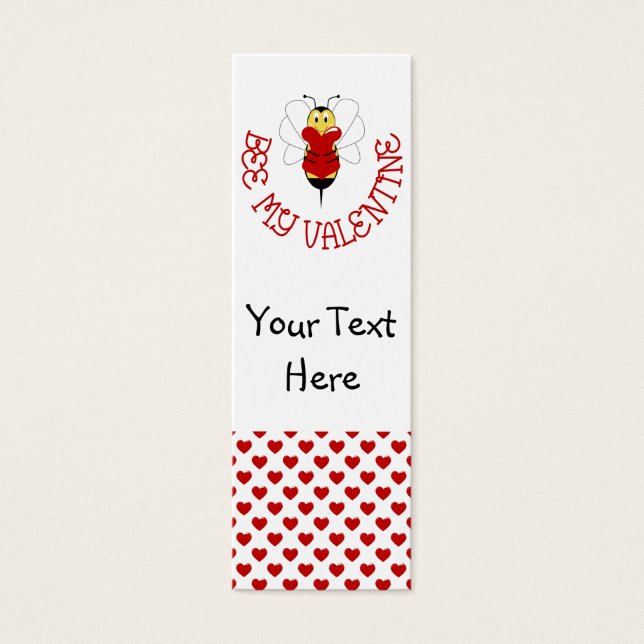 Bee My Valentine Bookmark (Frente)