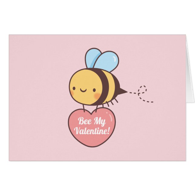 Bee My Valentine Cute Love Pun (Anverso (Horizontal))