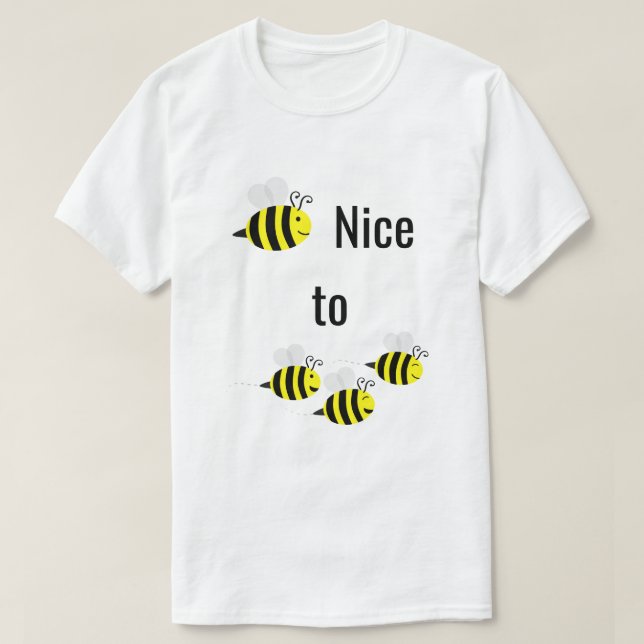 BEE Niza a la camiseta de amante de las abejas (Diseño del anverso)