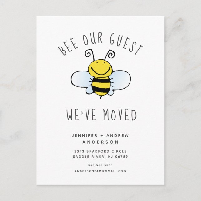 Bee Nuestra Invitación De Movimientos De Invitados (Anverso)