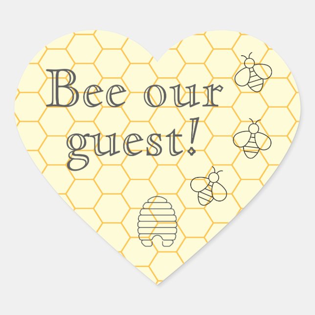 Bee Nuestros Pegatinas Fiestas De Sello De Invitac (Anverso)