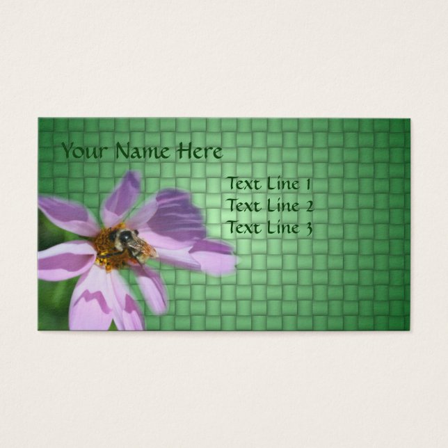 Bee On Pink Cosmos Flower Nature (Frente)