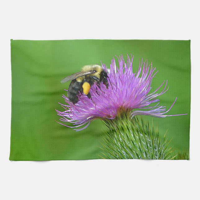 Bee On Thistle Kitchen Toalla (Horizontal)