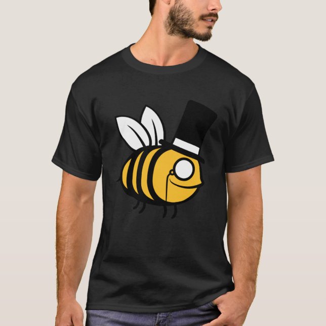 Bee Sir Monocle Glasses Top Hat Rich Gentlemen Bum (Anverso)