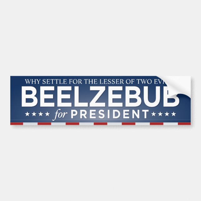 Beelzebub para el presidente pegatina para el (Frente)