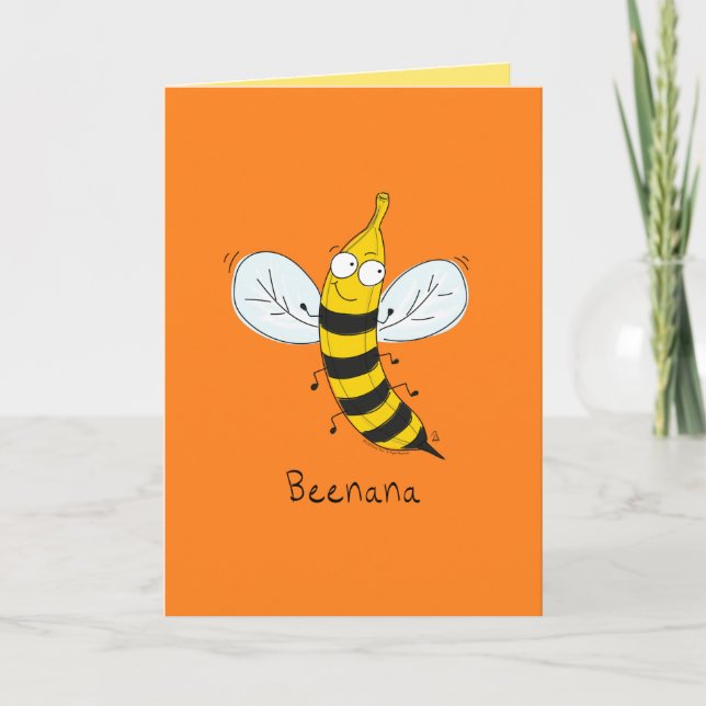 Beenana - Graciosa tarjeta de felicitación Bee Ban (Anverso)