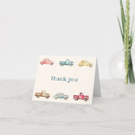 Beep Beep Beep Doble Tarjeta de agradecimiento