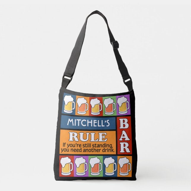 BEER Bar Pop Art bolsas de nombres personalizadas (Anverso)