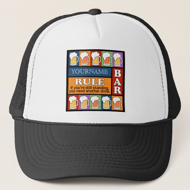 BEER Bar Pop Art personalizados gorras (Anverso)