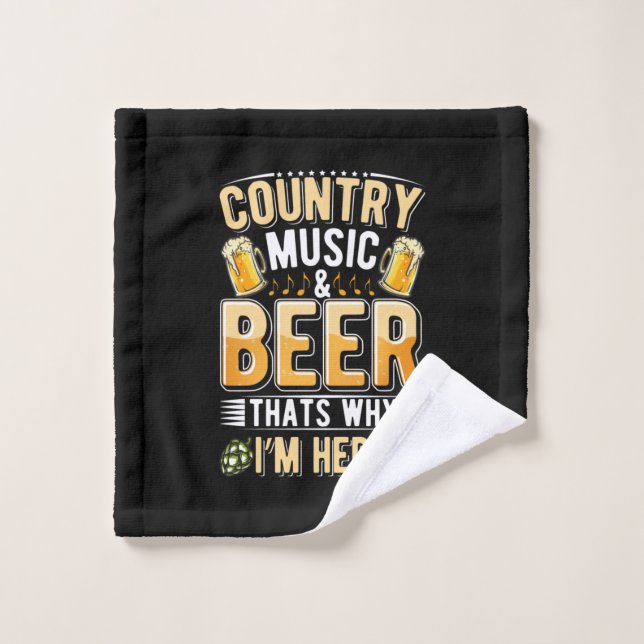 Beer Beer Drinker Country Music Beer Cumpleaños (Toallita)