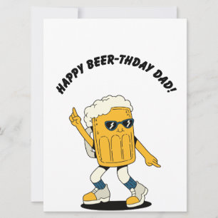 Beer Dad Funny Happy Birday Card